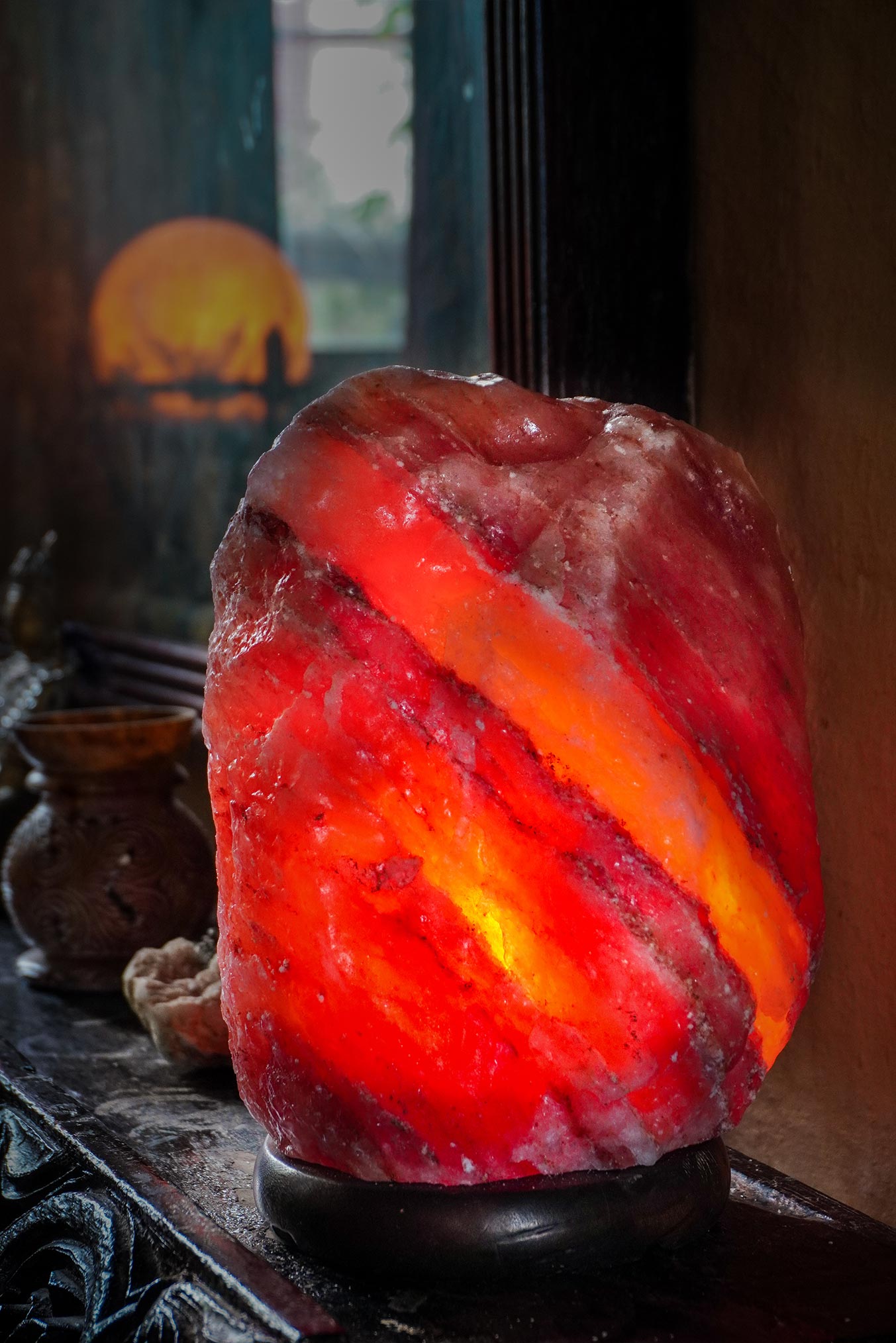 Himalayan Crystal Salt Lamp Natural Rock SOS Organics