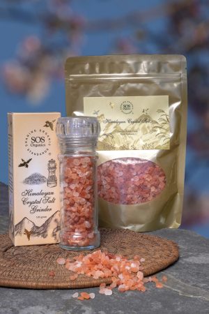 Himalayan Crystal Salt Granules with Grinder-Dispenser